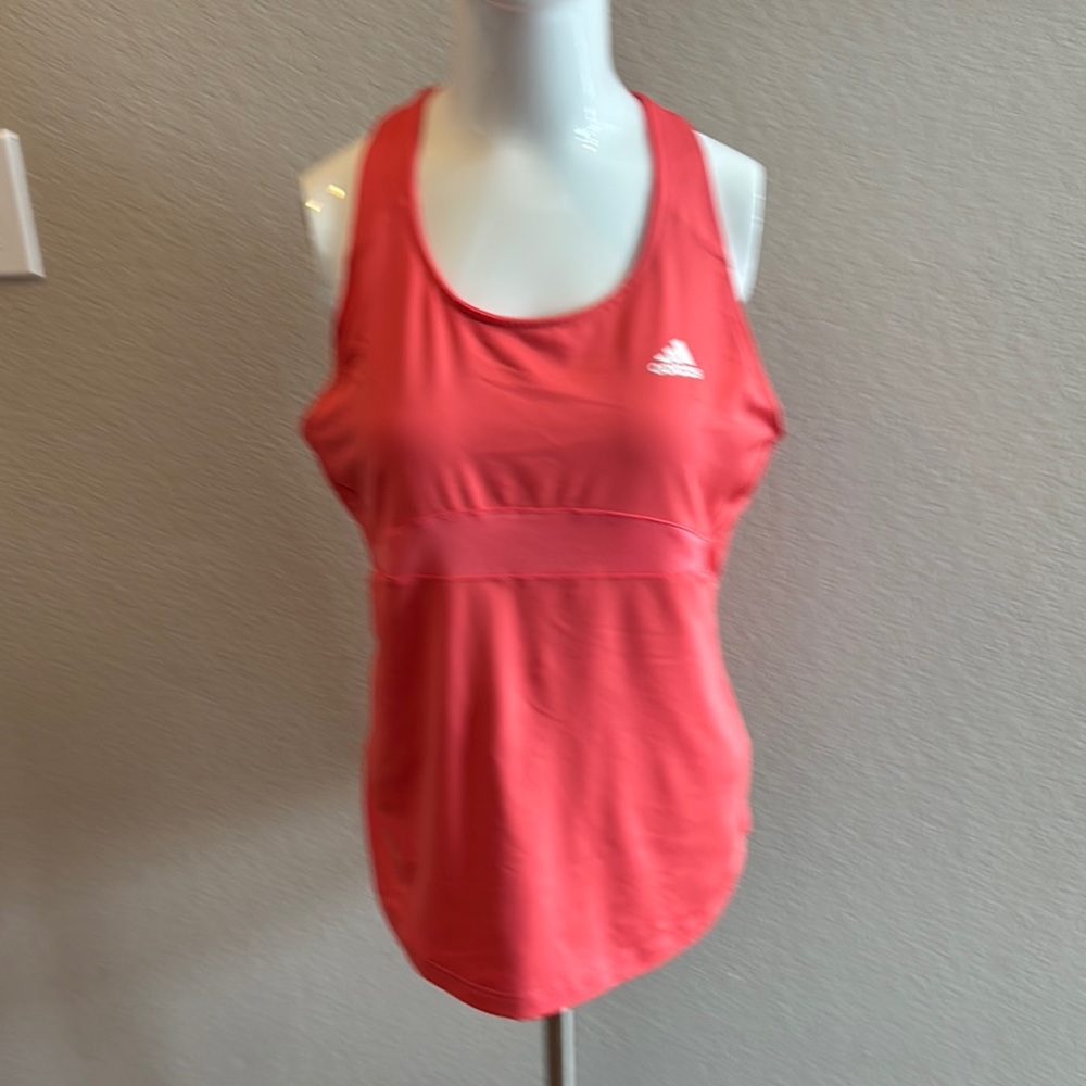 Adidas Bright Coral Athletic Tank size large